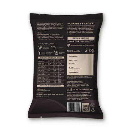 Rice-Low GI Rice | Kalanamak Variety| Aromatic Rice- Two Brother-2000gm