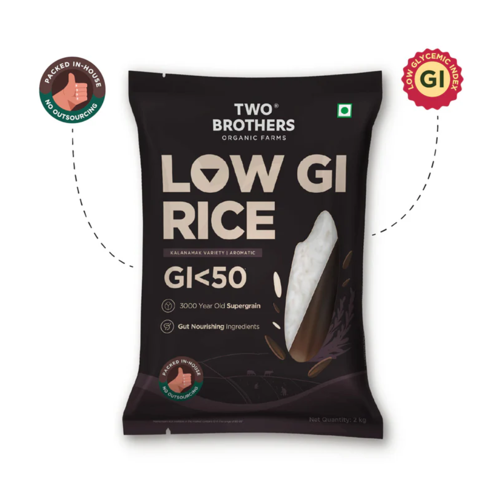 Rice-Low GI Rice | Kalanamak Variety| Aromatic Rice- Two Brother-2000gm