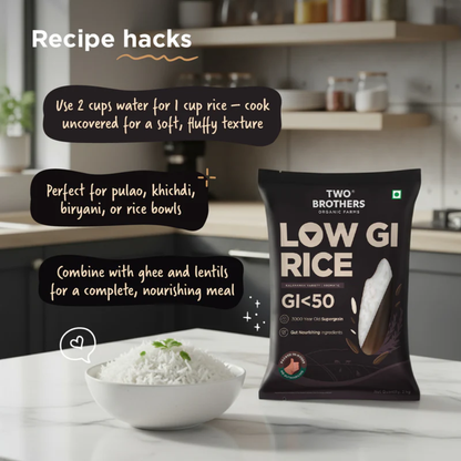 Rice-Low GI Rice | Kalanamak Variety| Aromatic Rice- Two Brother-2000gm