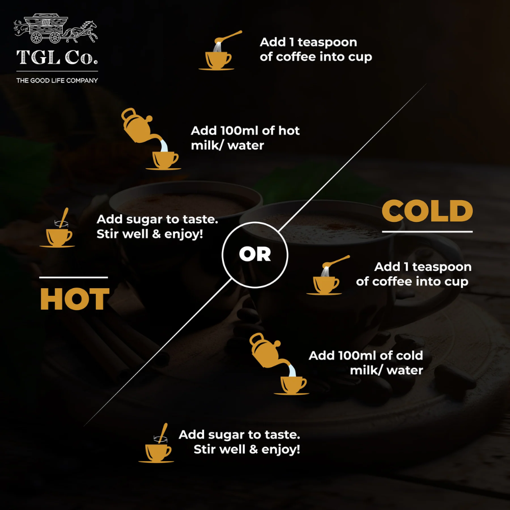 Coffee | Decaf Premium Instant Coffee - 100% Robusta (No Caffeine)-TGL Co-100gm