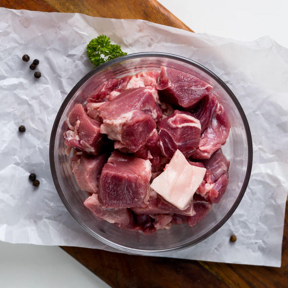 Raw Pork Shoulder Curry Cut (boneless)-No Antibiotics And Hormone Free-Natures soul-500gm