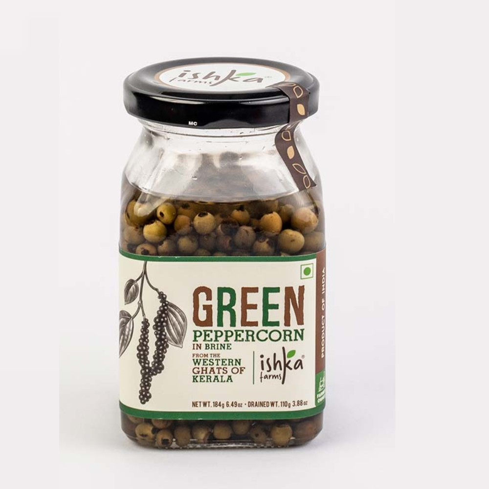 Green Peppercorn In Brine-Ishka Farms-184gm