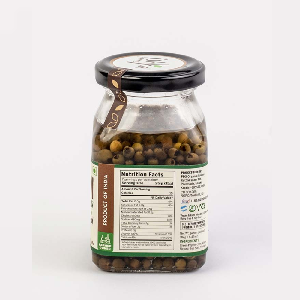 Green Peppercorn In Brine-Ishka Farms-184gm