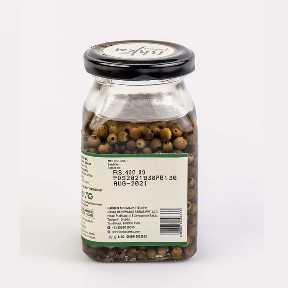 Green Peppercorn In Brine-Ishka Farms-184gm