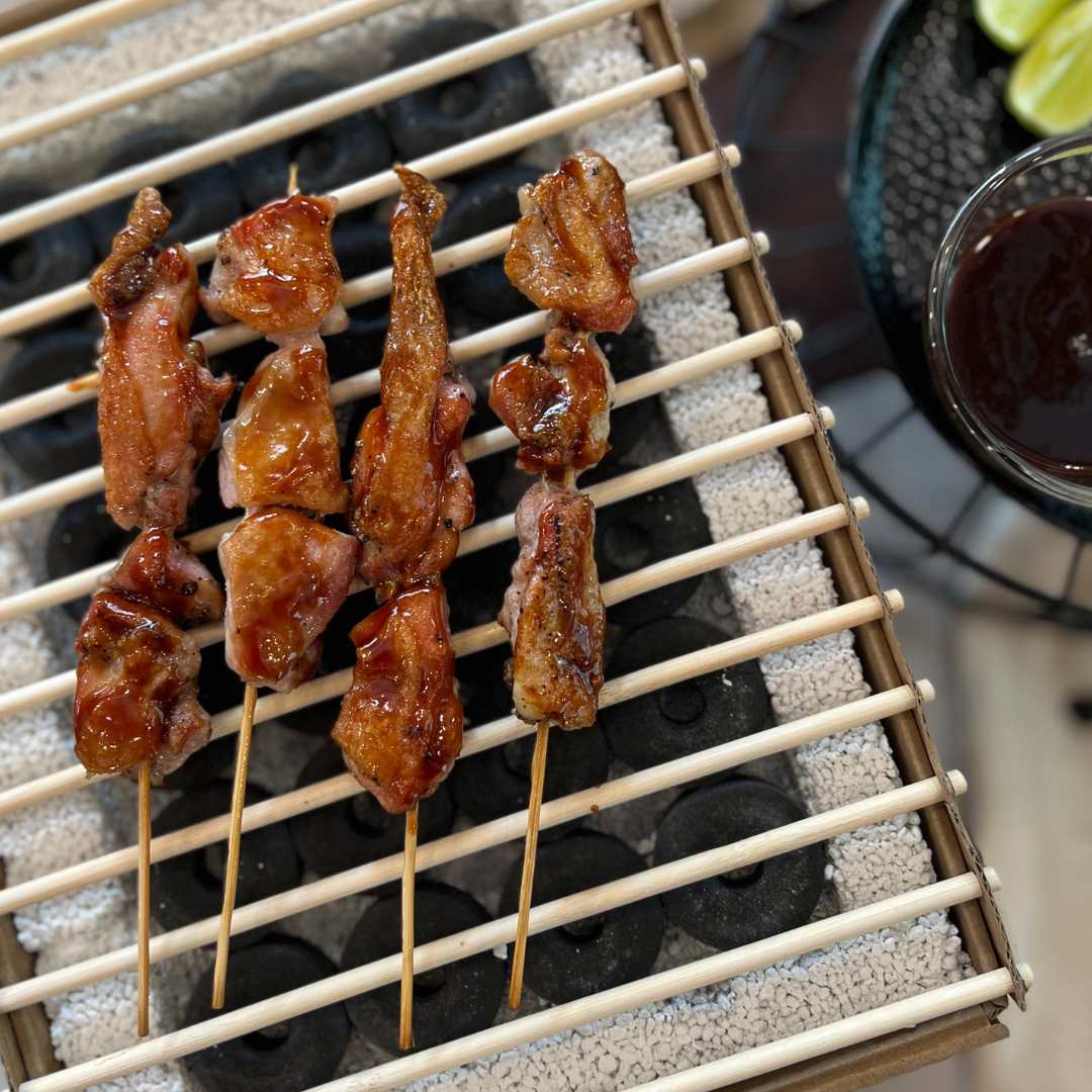Yakitori Chicken Skewers - Fresh - Gluten Free - Made with Organic Ingredients - Non GMO, Antibiotics &amp;amp; Hormone Free - 250gm