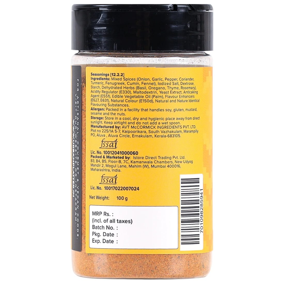 Seasoning  | Mexican Fajita Seasoning - Urban Platter - 100gm