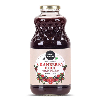Cranberry Juice | Canadian - Natural - Rich Source Of Vitamin C - No Added Preservatives, Color &amp; No Added Sugar - Urban Platter - 1000ml