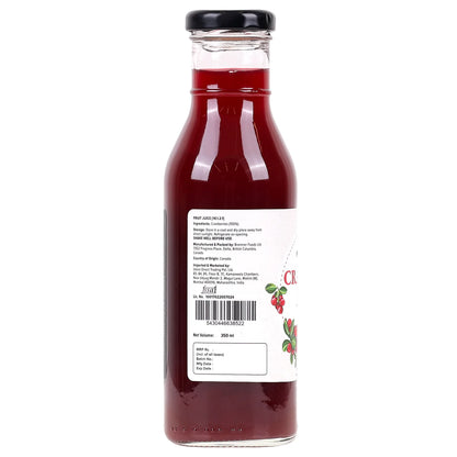 Juice | Pure Canadian Cranberry Juice (Made With Only One Ingredients) - All Natural - Unsweetened - Canadian -  Good for UTI Health, Antioxidant Powerhouse &amp; Preservative Free - Urban Patter - 350ml
