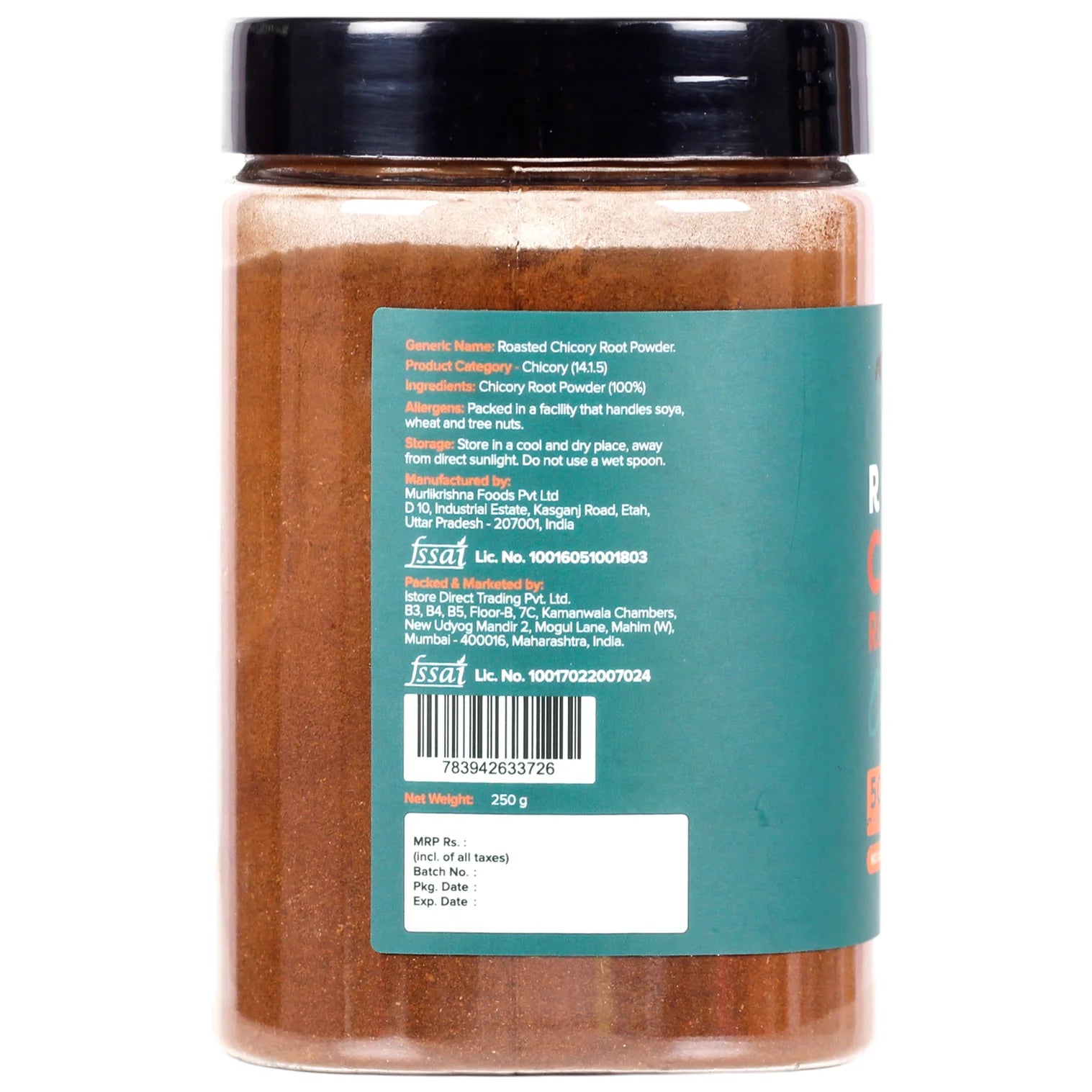 Roasted  Chicory Root Powder - Natural - Gluten Free &amp; Caffeine Free – Urban Platter – 250gm