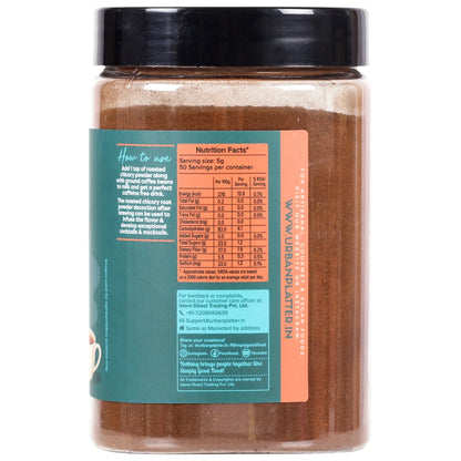 Roasted  Chicory Root Powder - Natural - Gluten Free &amp; Caffeine Free – Urban Platter – 250gm