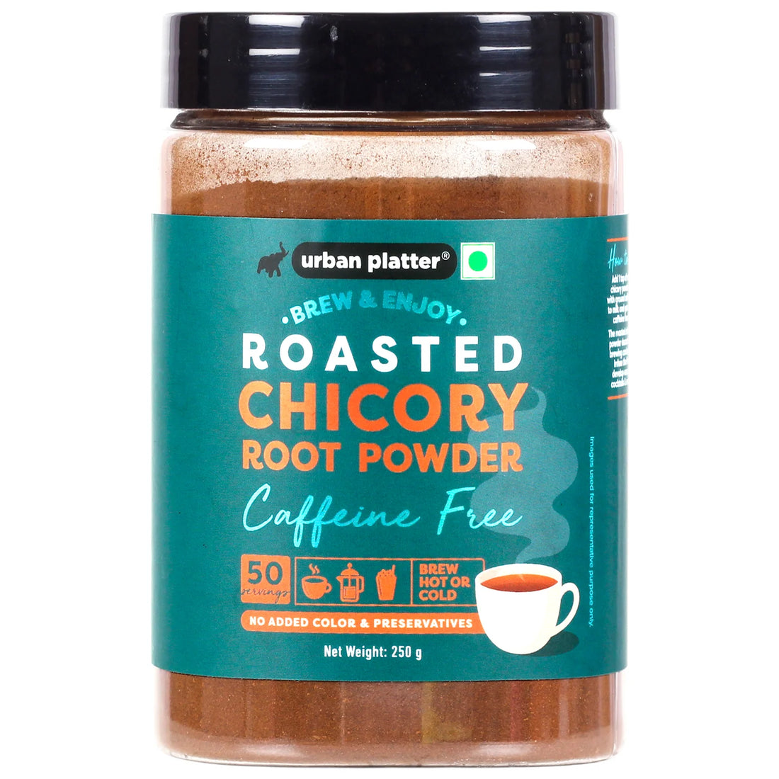 Roasted Chicory Root Powder - Natural - Gluten Free & Caffeine Free – Urban Platter – 250gm