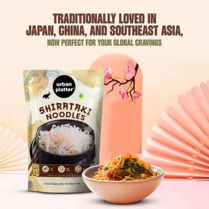 Shirataki Noodles – Gluten Free, Fat Free, Msg Free &amp; Low Carb - Urban Platter – 270gm