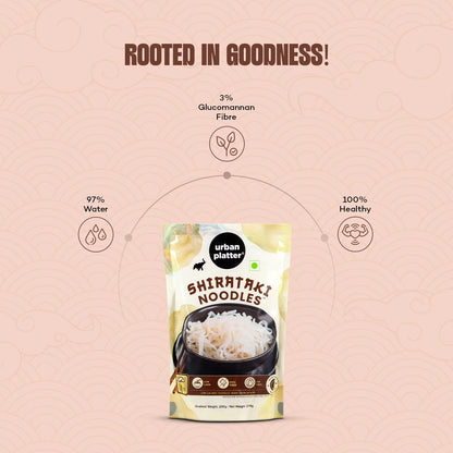 Shirataki Noodles – Gluten Free, Fat Free, Msg Free &amp; Low Carb - Urban Platter – 270gm