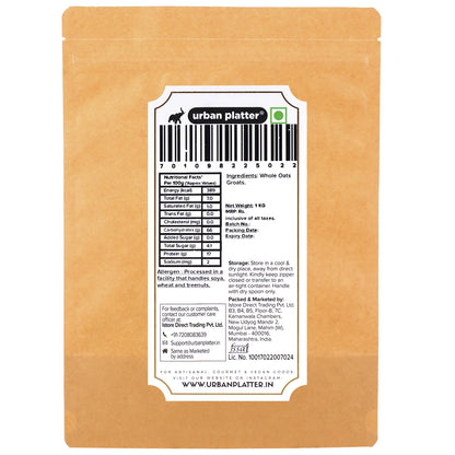 Groats | Whole Oats Groats - High In Protein - Urban Platter - 1000gm