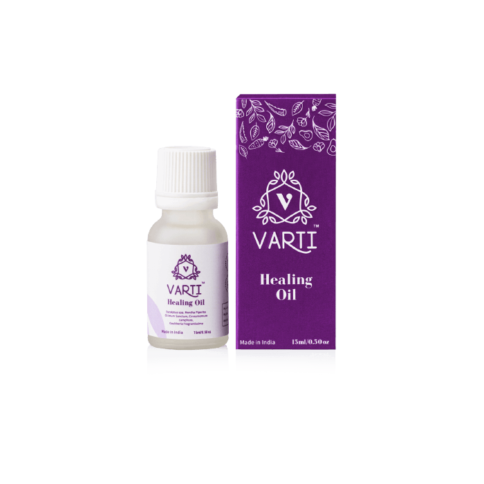 Healing Oil | Hand Crafted - Relieves From Cough, Cold, Nausea, Headaches, Body Pain, Joint Pains And Arthritis – Cruelty Free, Sulphate Free, Paraben Free & No Added Colour – Varti Ayurvedz – 15ml