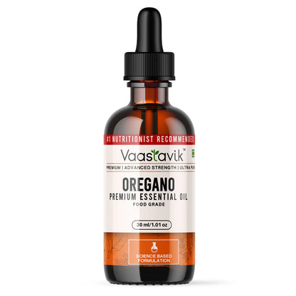 Oregano Oil | Oregano Essential Oil Pure Grade - Non GMO &amp; No preservatives - Vaastavik - 30ml