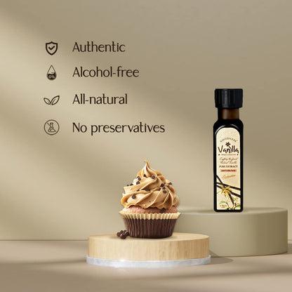 Vanilla Extract | (With Vanilla Seeds) - Natural - Alcohol Free &amp; No Preservatives - Goodness Vanilla - 100gm