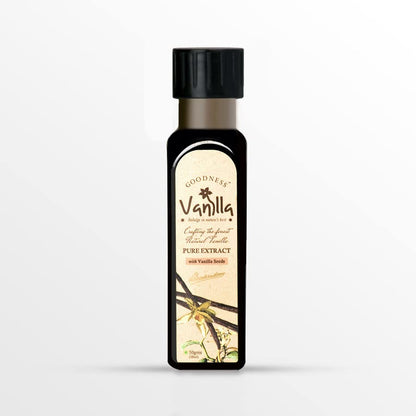 Vanilla Extract | (With Vanilla Seeds) - Natural - Alcohol Free &amp; No Preservatives - Goodness Vanilla - 100gm