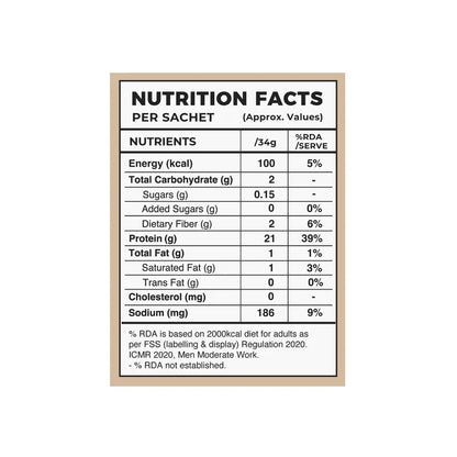 Vanilla Cream - Smooth Clean Plant Protein- 21 g Protein- Vegan , Gluten Free - Supports Muscle Growth, Help Avoid Bloat- No Artificial Flavours &amp; Sweeteners, No Gums, No Chalkiness - Pink Harvest – 37 gm
