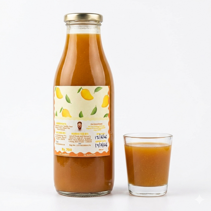 Squash | Vanilla Mango (Ice Tea Squash)-Made with Alphonso Mango &amp; Nuxalbari Black Tea  -Gluten Free, 100% Vegan -No Preservatives, Stabilisers, and No Emulsifiers - Nature&