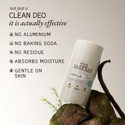 Deodorant | Vanilla Natural Deodorant (Deo Stick) -Vegan, No Artificial Fragrances, Paraben Free &amp;amp; No Added Preservatives- The Bare Bar - 75gm
