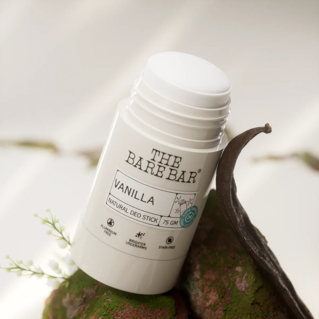 Deodorant | Vanilla Natural Deodorant (Deo Stick) -Vegan, No Artificial Fragrances, Paraben Free & No Added Preservatives- The Bare Bar - 75gm