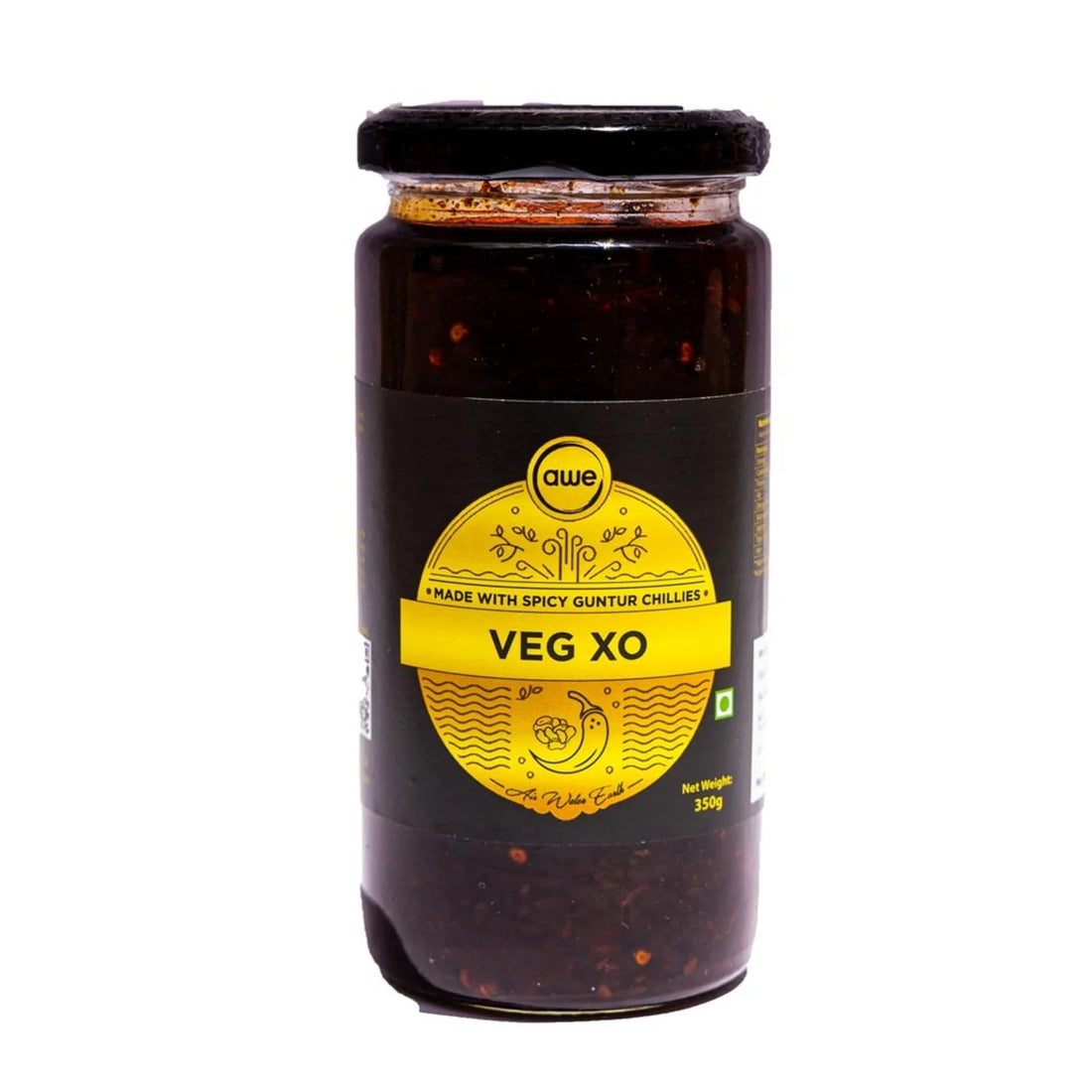 Veg Xo Sauce | (Made With Spicy Guntur Chilies) - Vegan, Preservatives Free & No Msg - Awe - 350gm