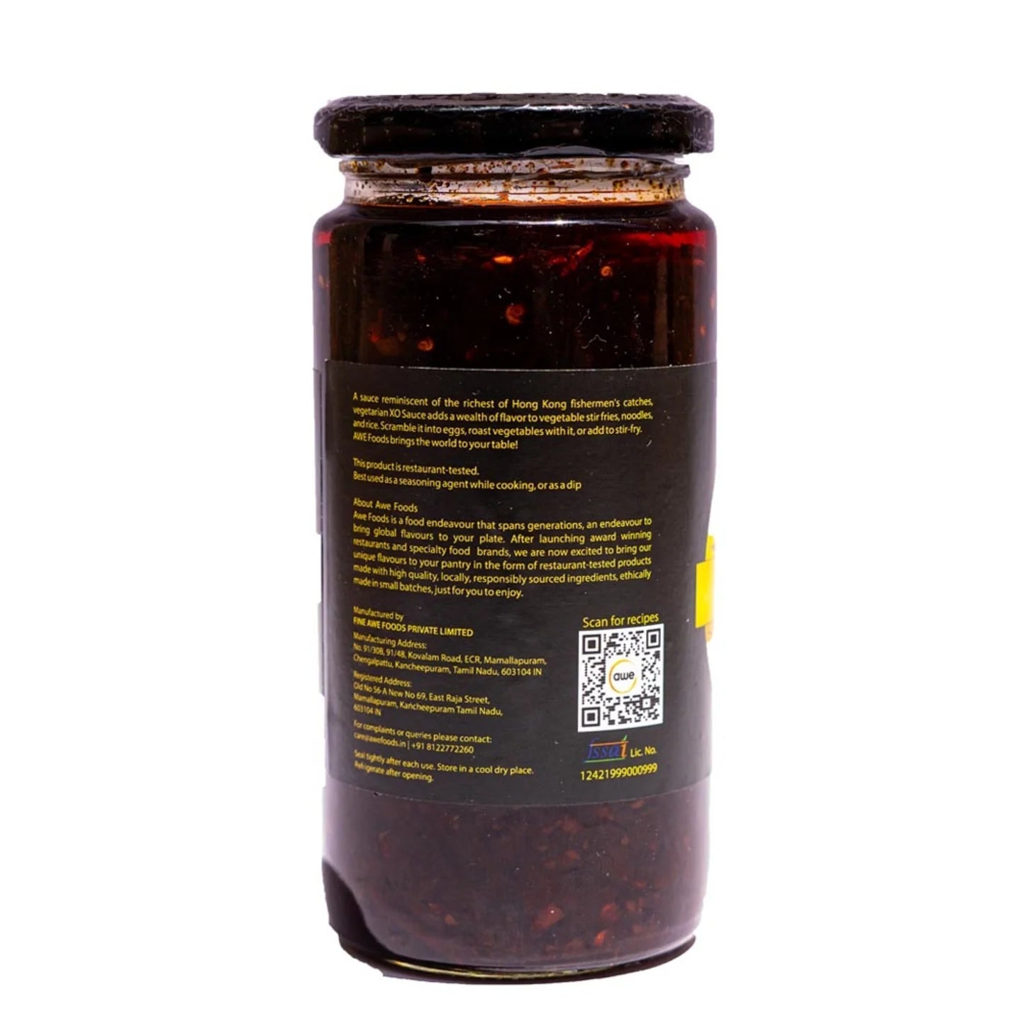 Veg Xo Sauce | (Made With Spicy Guntur Chilies) - Vegan, Preservatives Free &amp;amp; No Msg - Awe - 350gm