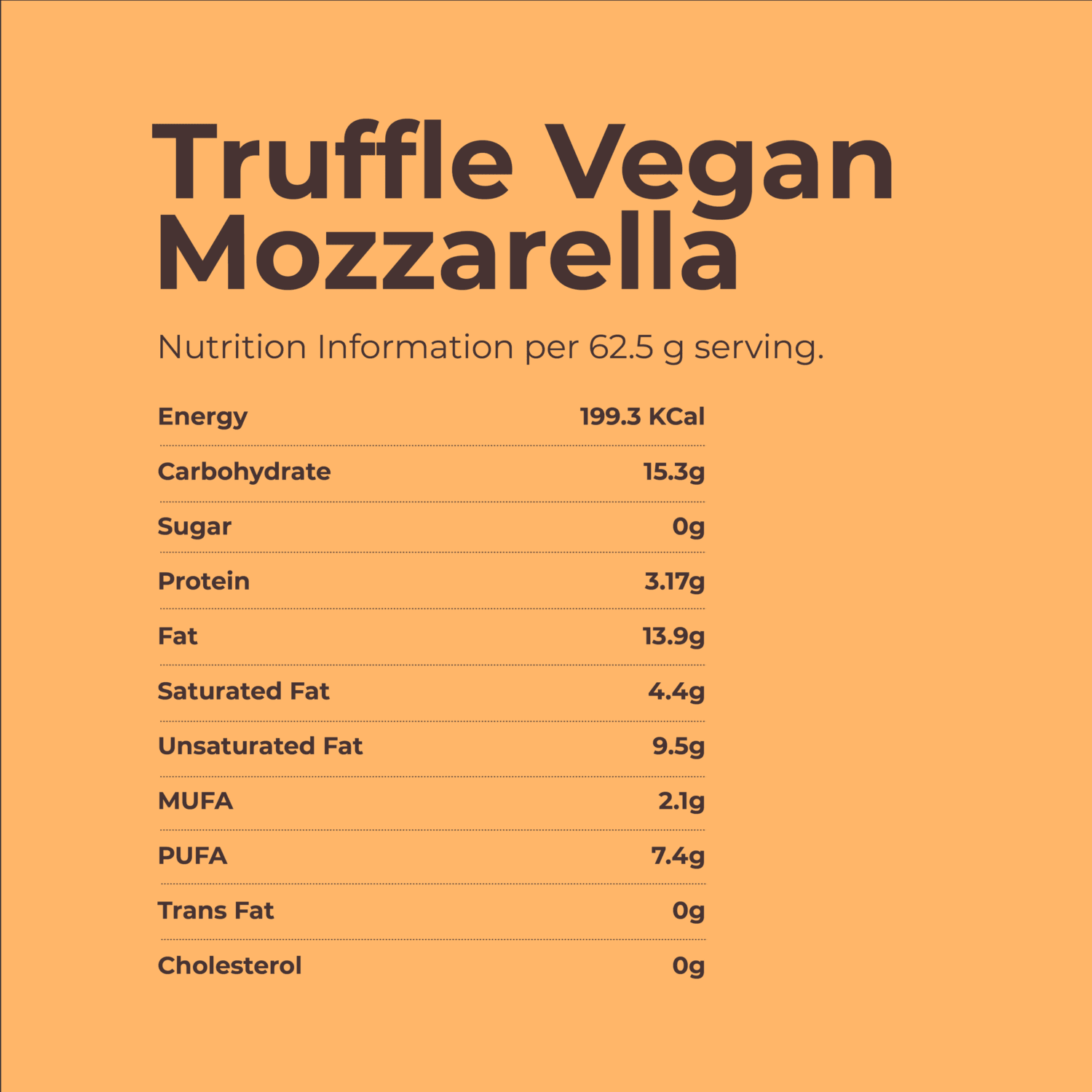 Mozzarella Cheese | Truffle - Plant Based - Vegan, Gluten Free, Soy Free, Dairy Free, Trans Fat Free &amp;amp;  No Added Sugar - One Good Veganarke - 250gm