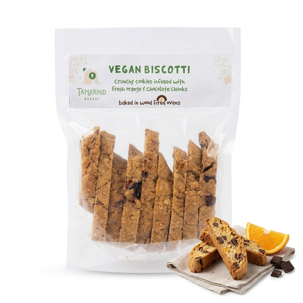Biscotti | Vegan Biscotti – Baked In Wood Fired Ovens - Tamarind Bakery – 200gm
