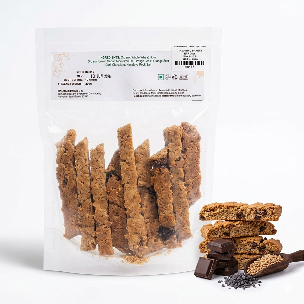 Biscotti | Vegan Biscotti – Baked In Wood Fired Ovens - Tamarind Bakery – 200gm
