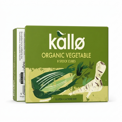 Vegetable Stock Cubes – Vegan, Gluten Free &amp; Lactose Free – Kallo Organic – 8 Cubes