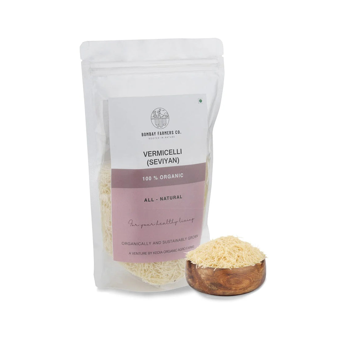 Vermicelli (Seviyan) | 100 % Natural &amp; Farm Fresh - No Preservatives, Artificial Colours &amp; No Added Flavours - Kedia Organic - 250gm