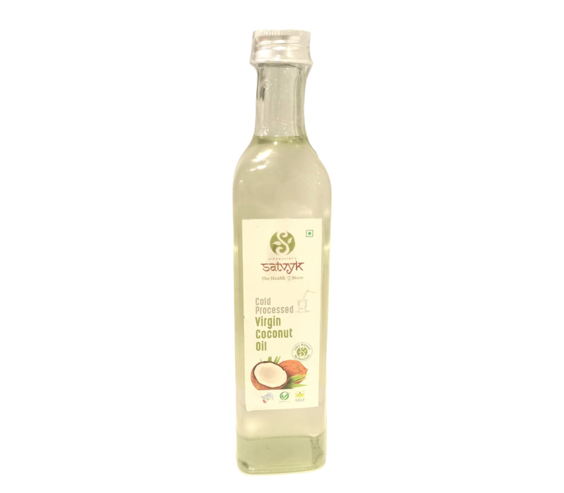 Coconut Oil | Virgin Coconut Oil - Organic - Wood Pressed Oil – No Added Chemicals & No Added Artificial Preservatives – Satvyk – 500ml