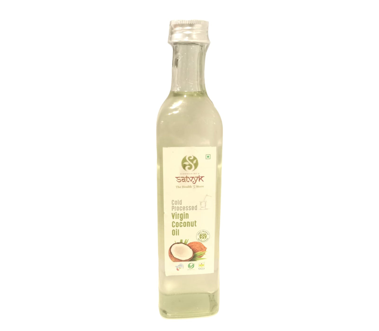Coconut Oil | Virgin Coconut Oil - Organic - Wood Pressed Oil – No Added Chemicals &amp;amp; No Added Artificial Preservatives – Satvyk – 500ml