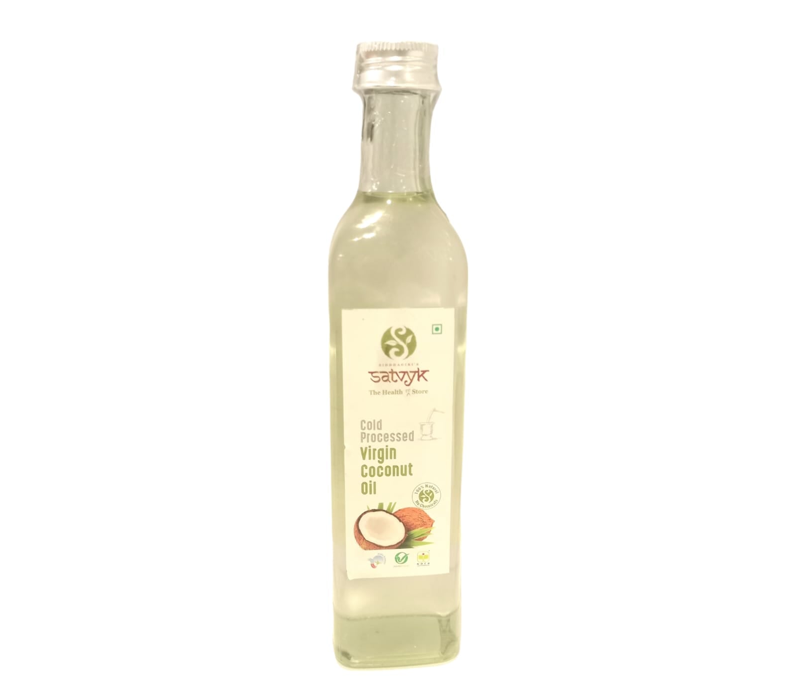 Coconut Oil | Virgin Coconut Oil - Organic - Wood Pressed Oil – No Added Chemicals &amp;amp; No Added Artificial Preservatives – Satvyk – 500ml