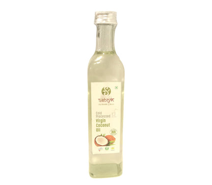 Coconut Oil | Virgin Coconut Oil - Organic - Wood Pressed Oil – No Added Chemicals &amp;amp; No Added Artificial Preservatives – Satvyk – 500ml