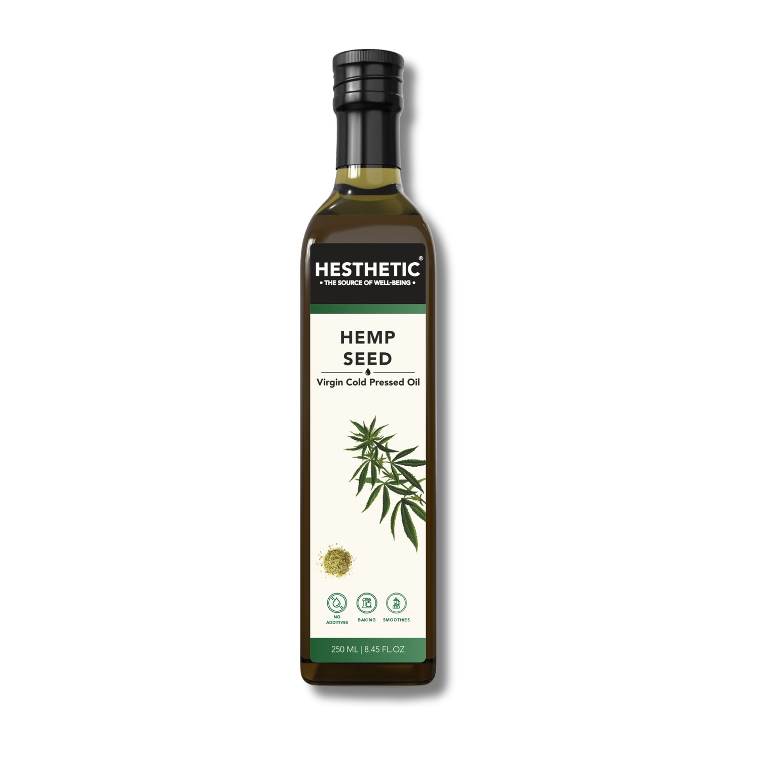 Hemp Seed Oil | Virgin Cold Pressed – For Baking &amp;amp; Smoothies – No Added Additives – HESTHETIC – 250ml