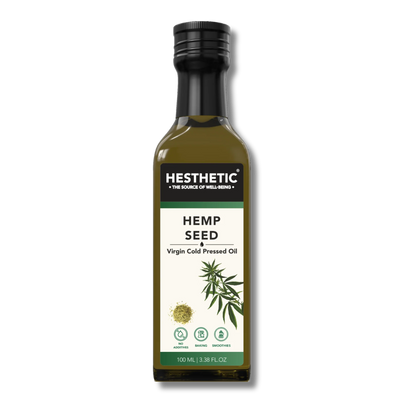 Hemp Seed Oil | Virgin Cold Pressed - For Baking &amp; Smoothies - No Added Additives - HESTHETIC - 100ml