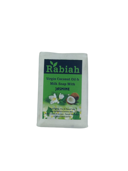Virgin Coconut Oil &amp;amp; Coconut Milk Jasmine Soap – Rabiah – 100gm