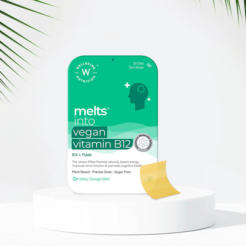 Vitamin B12 - Vegan & Sugar Free - Wellbeing Nutrition - 30 Strips