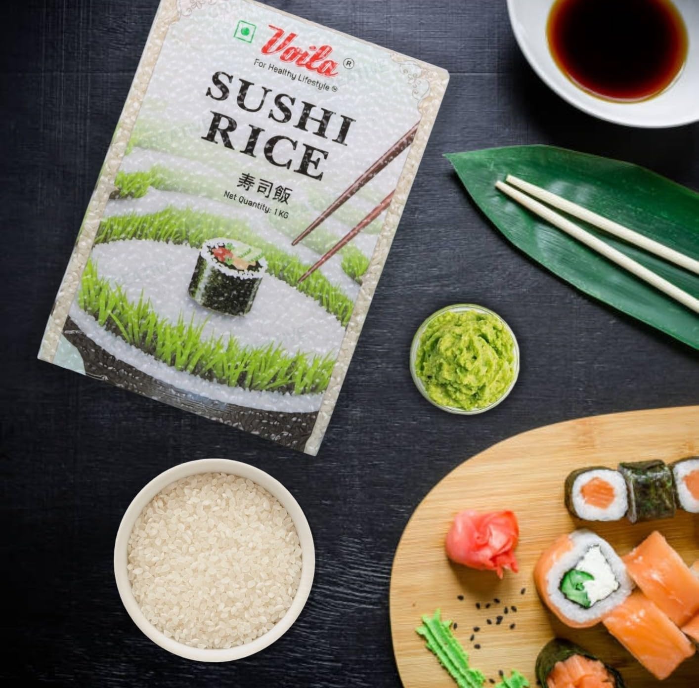 Sushi Rice | Short Grain Japanese Rice - Sticky Rice for Sushi - Voila - 1000gm