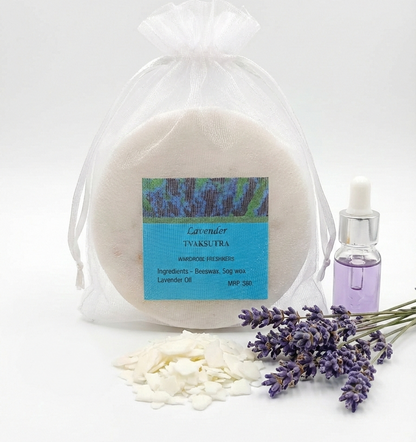 Wardrobe Freshener - Lavender - Long Lasting Freshness-Odor Neutralizer &amp; Fabric Scents- Crisp &amp; Clean Aroma- Tvaksutra