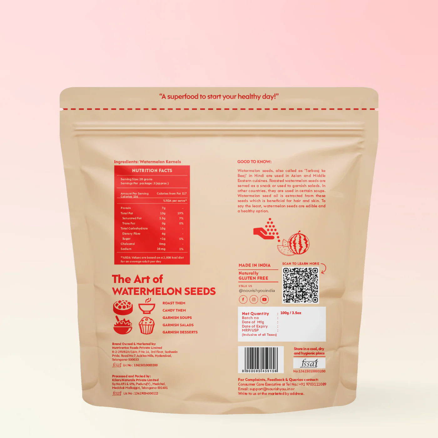 Watermelon Seeds - Nourish You - 250gm