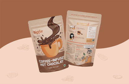 Hot Chocolate Coffee  | Infused - Vegan &amp;amp; Chemical Free - Tiggle - 200gm