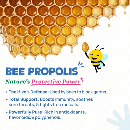 Peppermint Throat Soothing Spray  (Ages 6+)-Made with Bee Propolis, Tulsi, Amla, Ginger, and Honey - No Artificial Preservatives-No Refined Sugar - Natural Flavoured - Wellopia - 30ml