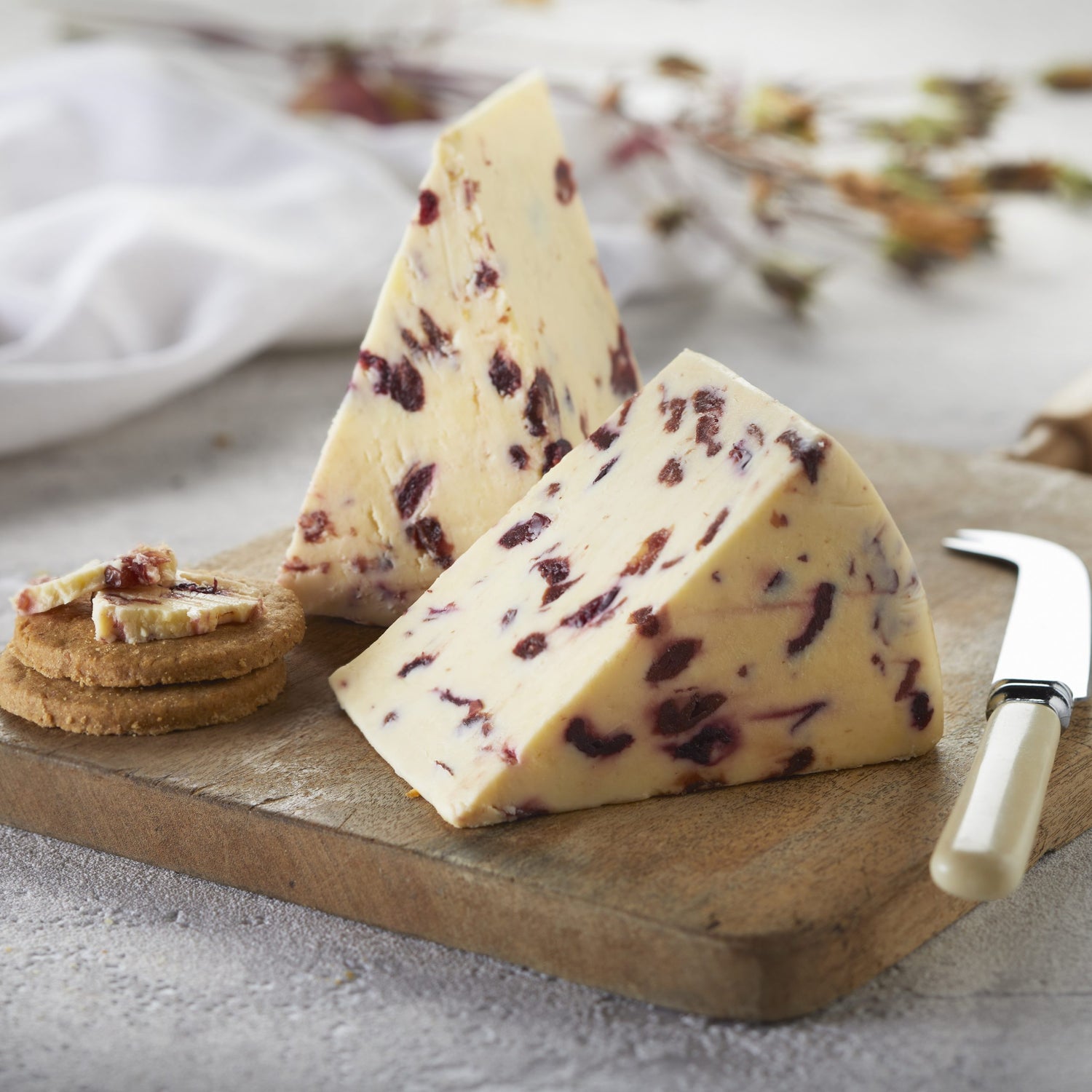 Cheese | Wensleydale With Cranberries Cheese - Fresh cheese - No Added Preservatives &amp; No Added Additive Or Emulsifiers - Nature&