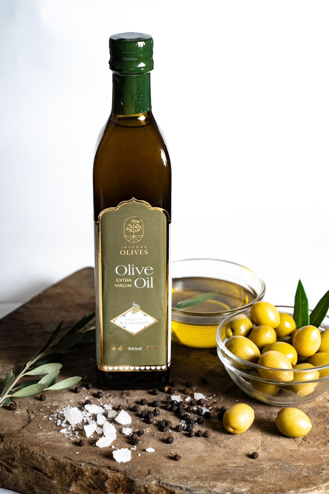 Olive Oil | Extra Virgin Olive Oil - Unrefined - Cold Pressed - Jaypore Olives - 250ml