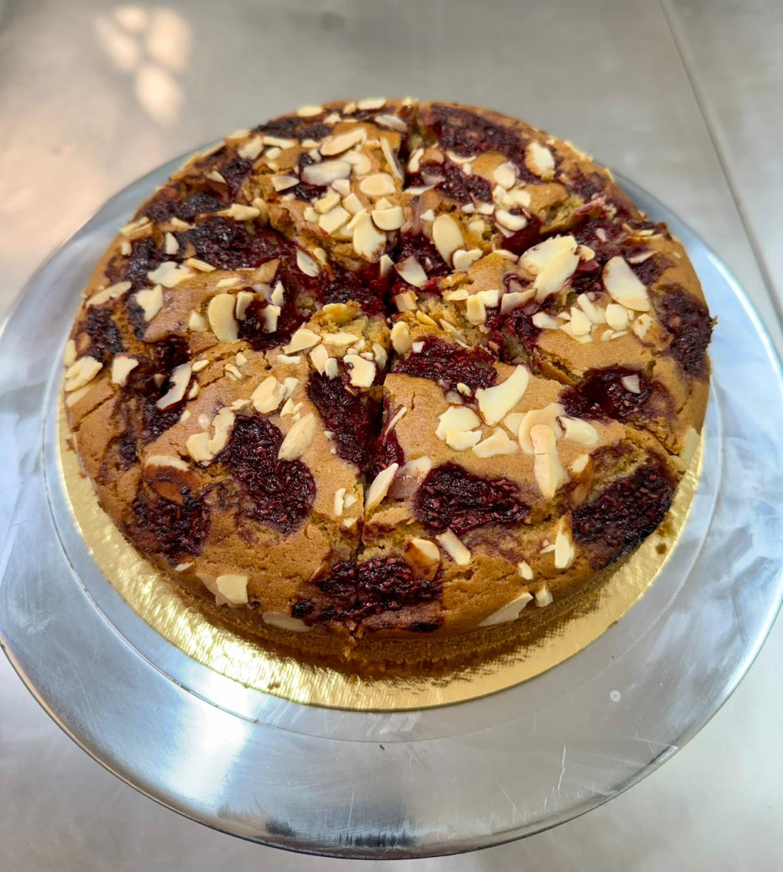 Cake | Raspberry Almond cake  - Vegan, Gluten Free &amp; Refined Sugar Free - Sweetened with Monk Fruit - Nature&