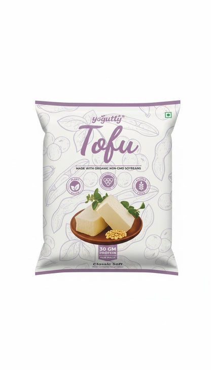 Tofu  - 30gm Protein Per Pack - Gluten Free - Yogutty - 200gm